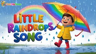 Little Raindrops Falling Down 🌧️ | Rain Song for Kids | Monsoon Dance Rhyme