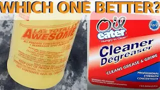 Oil Degreaser Review LA's Totally Awesome Degreaser vs Oil Eater Cleaner Degreaser on oil driveway