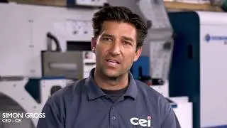 CEI BossJet powered by Domino hybrid label press