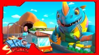 Iron Punch 🤖 Mystery Sushi Belt 🍣🍢🍩🍙🥖🍜🍟 - New Episode #IronPunch #foods #comedy