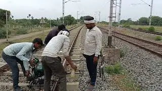 Polarity Bond Hole Drilling and Chambering #INDIAN RAILWAY#