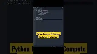 Python Program To Compute the Power of a Number 