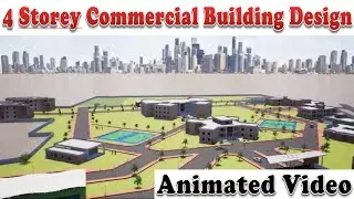 Animated Video 4 Storey Commercial Building Design | High Rise Building design |Total Land 168 Kanal