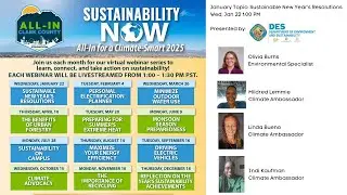 Sustainable New Year&rsquo;s Resolutions Webinar
