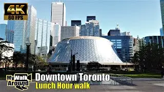 Downtown Toronto park with glass towers ! Walk from David Pecaut square to Eaton Centre food court!