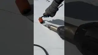 Learning Heat Welding, TPO Roofing, GAF, Leister Hot Air #roofing #tpo #epicfall #gafroofing #like