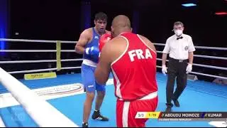 +91Kg Djamili Dini Aboudou (FRA) Vs Satish Kumar (IND) Cologne Boxing Worldcup 2020