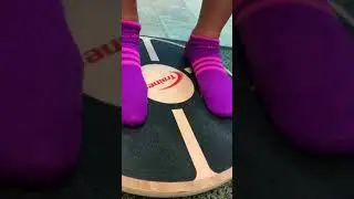 Balance board exercises for strengthening arch and ankle.