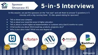 HED24: Sponsor Showcase 5-in-5 with Huron, Forte, Cloud for Good, IntraEdge, and Blackthorn