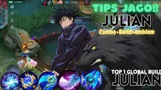 TUTORIAL JULIAN JUNGLER BAGI PEMULA BIAR JAGO || JULIAN TOP 1 GLOBAL BUILD || BUILD JULIAN TERSAKIT✅