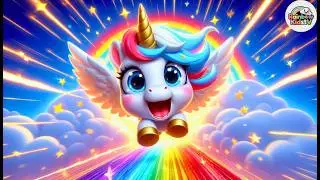 🦄 Unicorn Song The Rainbow Sky Race!  Learn Colors & Numbers 1 2 3