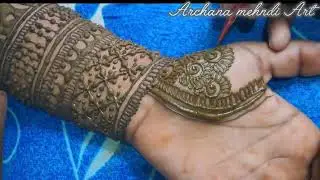 Holi spacel mehndi design front full hand design #mehndi #hennadesign #video #art