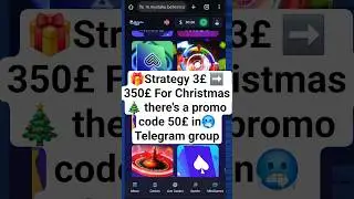 🎁strategy 3&pound; ➡️ 350&pound; For🥳 Christmas 🎄 there's a promo code 50&pound; 🥶in Telegram group#mystake #christmas