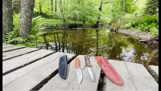 Two FANTASTIC belt knives (edc). Bark River Gunny Scandi & TRC Classic freedom.