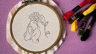 Cute bunny and flower embroidery || Embroidery for Beginners - Let&rsquo;s Explore 
