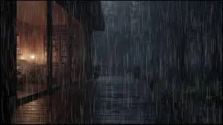 Cozy Woodland Cabin Night 🌲 | Relaxing rain Ambience and Soft rain for Deep Sleep