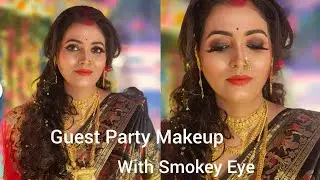 guest party makeup look । party guest makeup tutorial wedding guest party makeup look।