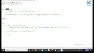 main function in Python| Hindi| Priya Ranjan | code academy
