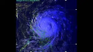 Typhoon Toraji VIS and IR