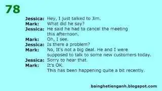 English Listening Lesson 78   Jim cancelled the meeting