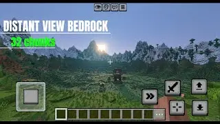 Poco x6 5g Distant View Bedrock 32 chunks + vibrant visuals shaders