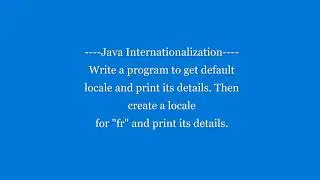 Default locale | locale for "fr" | Java Internationalization