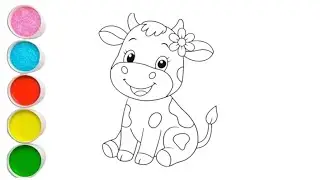  cow Drawing, Painting & Coloring For Kids and Toddlers_ Child Art