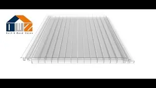 DWZ - 16 mm Stegplatte aus Polycarbonat (Glasklar) Click-Paneel