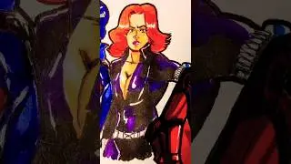 #blackwidow #marvel #fanart #art #color #drawing #colored #anime #illustration #comics #marker 🕷️🕷️