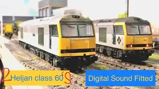 Model Trains 145 - 2 Heljan Class 60’s Paul Chetter Sound. Hither Green TMD in O Gauge 60001 60018