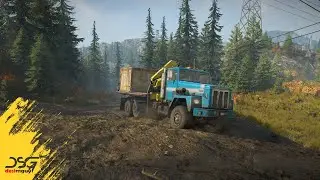 Lost Container | SnowRunner | Michigan - Black River | Logitech G29 Gameplay