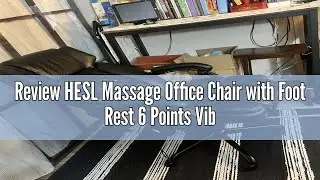 Review HESL Massage Office Chair with Foot Rest 6 Points Vibration and Heat Home Office Desk Chairs