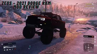 SnowRunner Mod Review | ZEUS - 2021 DODGE RAM 1500 SNOWRUNNER MOD REVIEW!