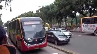 One more ride on a Trans Jakarta bus in Jakarta, Indonesia