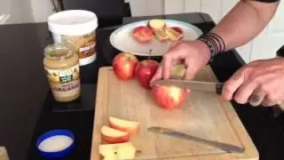 Peanut butter apple burgers
