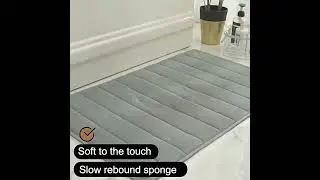 Bath Mat Bathroom Carpet Water Absorption Rug Shaggy Memory Foam Bathroom Mat Kitchen Floor Bathroom