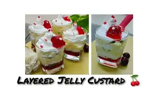 Layered Jelly Custard 🍒| ItzFood Box