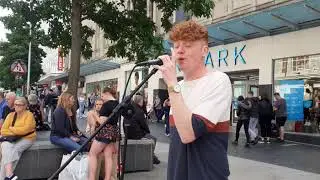 Bruno Mars - When I was your man - Busking cover by Ginger Jamie