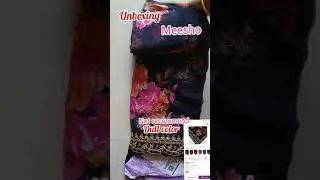 Floral print Black Saree #ytshorts #shorts #meesho #unboxing #saree #floralsarees #honestreview