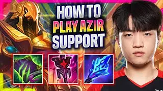 LEARN HOW TO PLAY AZIR SUPPORT LIKE A PRO! - T1 Keria Plays Azir Support vs Rakan! | Preseason 2023