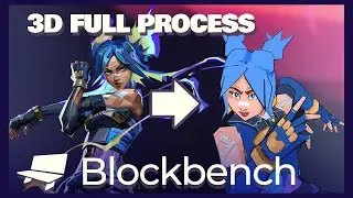 NEON 3D Character Model in Blockbench (FULL PROCESS) | Timelapse & Commentary