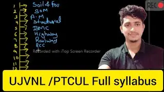 UJVNL Je civil syllabus 2022| Ujvnl/PTCUL Full syllabus