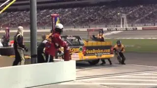 2015 Rhino Linings 350 - Cameron Hayley and Travis Pastrana First Pit Stops