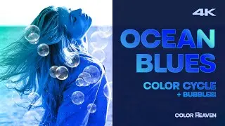 🌊 #4k Ocean Blue Colors + Bubbles! 🫧