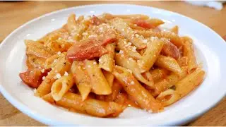 How to make EASY Creamy Tomato Basil Pasta Recipe | Views on the road pasta