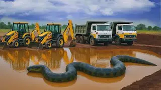 ‼️Jcb machine Backhoe Loading video || jcb work JCB at Work Mud Excavation Scene‼️