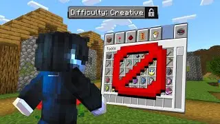 Minecraft Creative Mode But INVENTORY is BANNED 😱