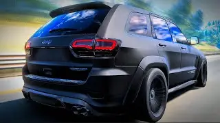 CAMMED 1000hp BLACKOUT WIDEBODY JEEP TRACKHAWK CRUISE in BeamNG.Drive (loud intake, chops hard)