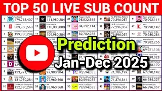 Top 50 Most Subscribed YouTube Channels Future Predictions (Jan&ndash;Dec 2025)
