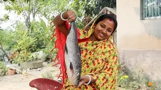 বড়দিনে বেশ বড় সাইজের রুই মাছ রান্না করে জমিয়ে খাওয়া হল